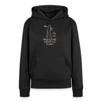Prähistorische Steinwerkzeuge Des Homo - Frauen Premium Bio Hoodie - Schwarz - Vorne - Julia (174cm)