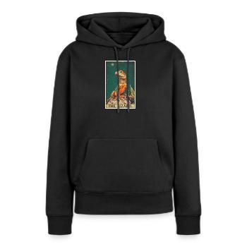 Lézard des lézards - Sweat à capuche Premium bio Femme - noir - Devant - Julia (174cm)