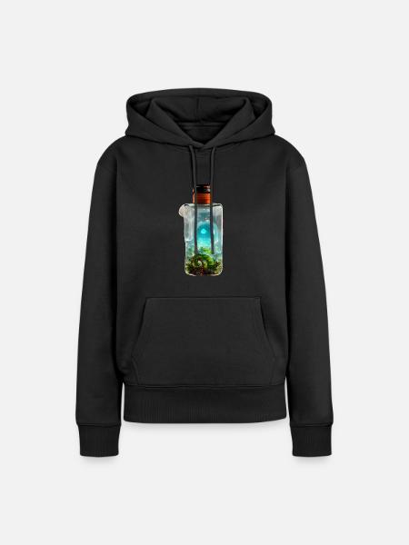 Flaschengeist - Frauen Premium Bio Hoodie - Schwarz