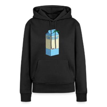 Mardi - Sweat à capuche Premium bio Femme - noir - Devant - Julia (174cm)