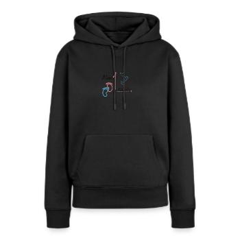 Muttertagsgeschenk Artikel - Frauen Premium Bio Hoodie - Schwarz - Vorne - Julia (174cm)
