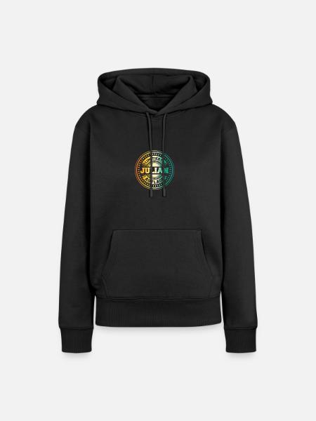 Julian - Frauen Premium Bio Hoodie - Schwarz