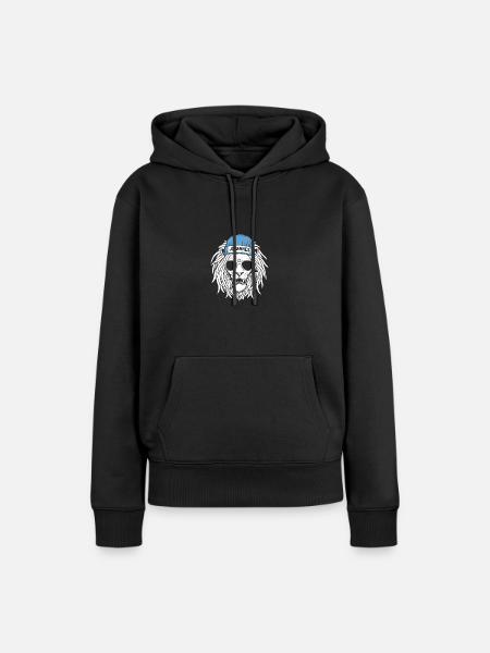 Löwe Johannes - Frauen Premium Bio Hoodie - Schwarz