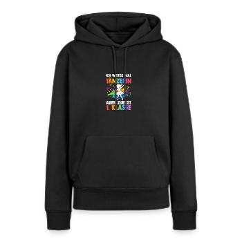 Tierärztin Erste Klasse Einschulung Schulkind - Frauen Premium Bio Hoodie - Schwarz - Vorne - Julia (174cm)