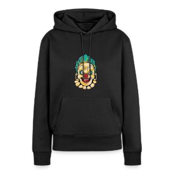 Böser Clown Entertainer Geschenk - Frauen Premium Bio Hoodie - Schwarz - Vorne - Julia (174cm)