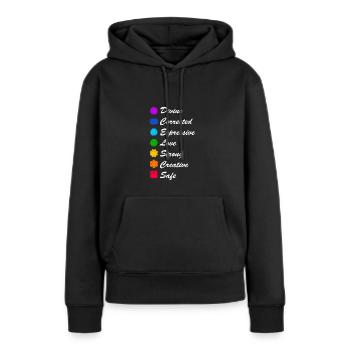 Chakra Lotus Blume Yoga Buddhismus Meditation spir - Frauen Premium Bio Hoodie - Schwarz - Vorne - Julia (174cm)