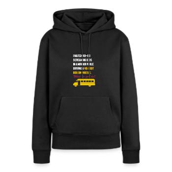 Schulbusfahrer Schulbus - Frauen Premium Bio Hoodie - Schwarz - Vorne - Julia (174cm)