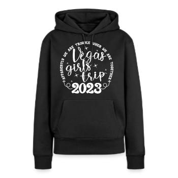 Vegas Girls Trip 2023 - Mädchen Reise Wochenende Party - Frauen Premium Bio Hoodie - Schwarz - Vorne - Julia (174cm)
