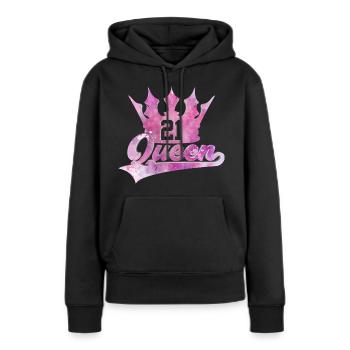 QUEEN 21ST BIRTHDAY SWEET 21 - Women’s Premium Organic Hoodie - black - Front - Julia (174cm)