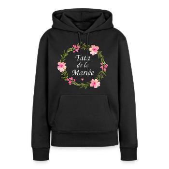 Tata de la mariée - Sweat à capuche Premium bio Femme - noir - Devant - Julia (174cm)