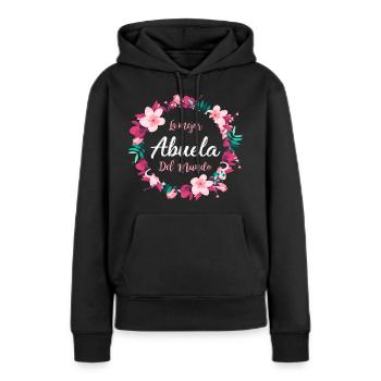 Die beste Großmutter der Welt - Frauen Premium Bio Hoodie - Schwarz - Vorne - Julia (174cm)