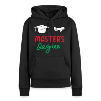 Maîtrise - Sweat à capuche Premium bio Femme - noir - Devant - Julia (174cm)