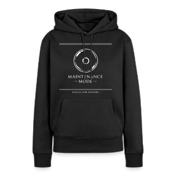 Rituels de mode maintenance plutôt que routines - Sweat à capuche Premium bio Femme - noir - Devant - Julia (174cm)