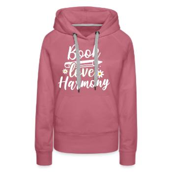 Book love - Frauen Premium Bio Hoodie - Malve - Vorne - Isabella (175cm)