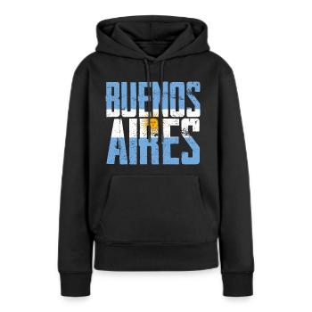 Buenos Aires Argentinien - Frauen Premium Bio Hoodie - Schwarz - Vorne - Julia (174cm)