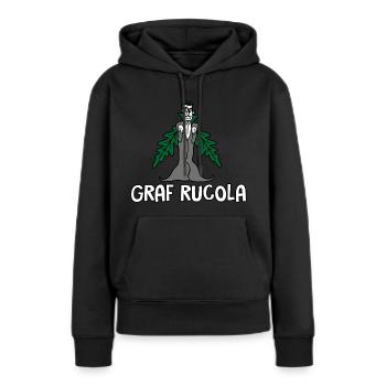 Graf Rucola - Frauen Premium Bio Hoodie - Schwarz - Vorne - Julia (174cm)