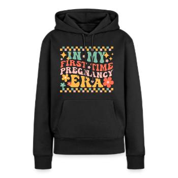 First Time Pregnancy, Funny New Mothers Saying - Sweat à capuche Premium bio Femme - noir - Devant - Julia (174cm)