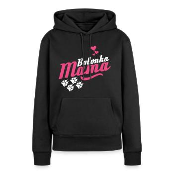 Bolonka Zwetna Mama Pink for Females - Women’s Premium Organic Hoodie - black - Front - Julia (174cm)