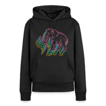 Mammouth - Sweat à capuche Premium bio Femme - noir - Devant - Julia (174cm)