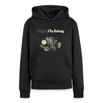 night fishing - Frauen Premium Bio Hoodie - Schwarz - Vorne - Julia (174cm)