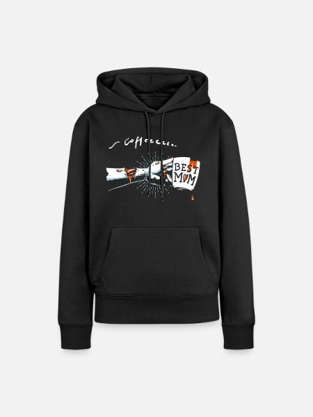 Zombie Partnershirt - Mombie Mama - Frauen Premium Bio Hoodie - Schwarz