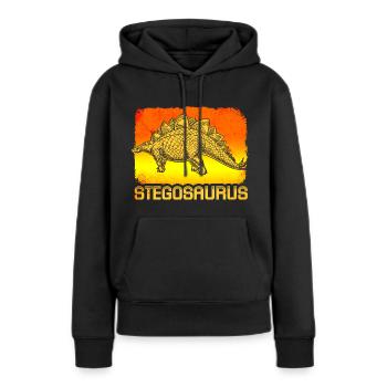 Stegosaurus - Sweat à capuche Premium bio Femme - noir - Devant - Julia (174cm)