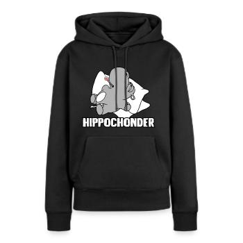 Hippochonder - Frauen Premium Bio Hoodie - Schwarz - Vorne - Julia (174cm)