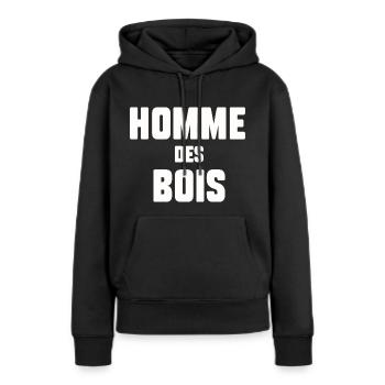 Homme des bois - Sweat à capuche Premium bio Femme - noir - Devant - Julia (174cm)