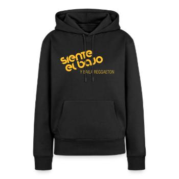 Siente el bajo Bass Reggaeton tanzen - Frauen Premium Bio Hoodie - Schwarz - Vorne - Julia (174cm)