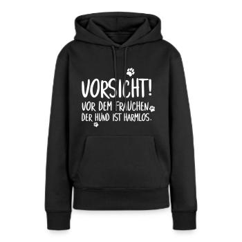 Frauchen Hund Lustig Spruch Hundehalterin - Frauen Premium Bio Hoodie - Schwarz - Vorne - Julia (174cm)