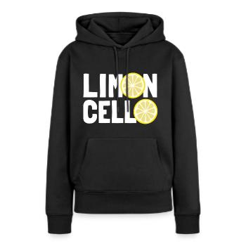 Limoncello, liqueur de citron, Limoncino, Italie - Sweat à capuche Premium bio Femme - noir - Devant - Julia (174cm)