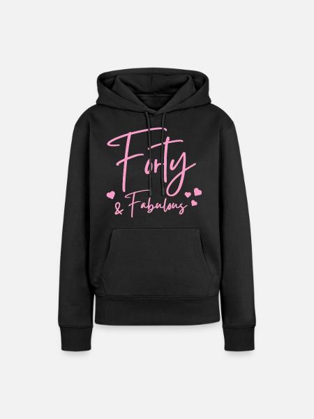 Forty fabulous - Women’s Premium Organic Hoodie - black