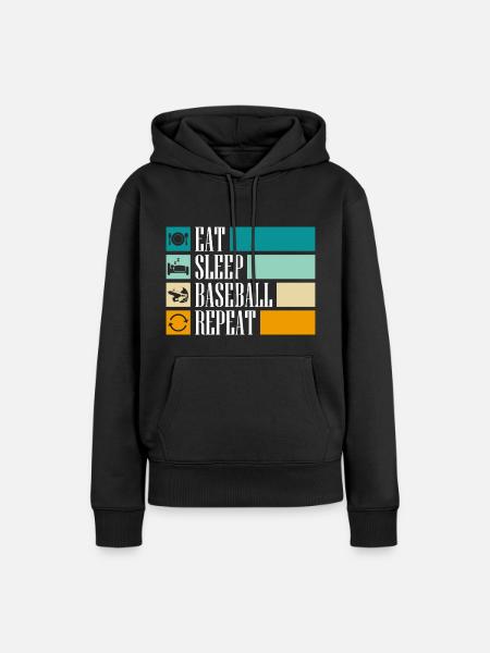 Baseballschläger Sport Hobby - Frauen Premium Bio Hoodie - Schwarz