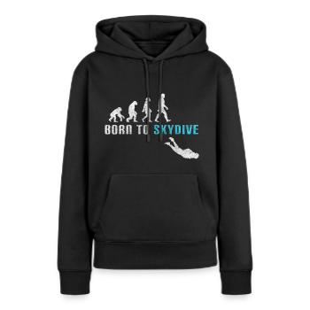 Fallschirmspringen Sprung - Frauen Premium Bio Hoodie - Schwarz - Vorne - Julia (174cm)