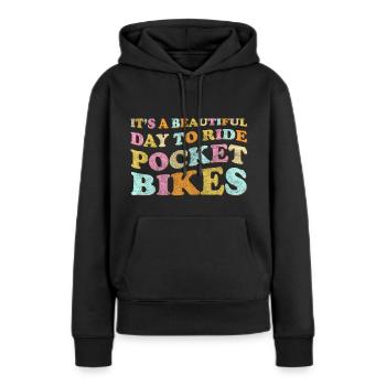 Motorrad Dreck Enduro - Frauen Premium Bio Hoodie - Schwarz - Vorne - Julia (174cm)