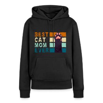 Katze Stubentiger Kätzchen Frauchen - Frauen Premium Bio Hoodie - Schwarz - Vorne - Julia (174cm)