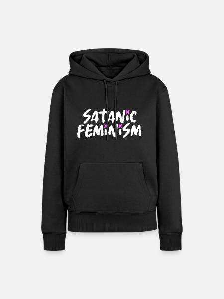 Satanic Feminism - Frauen Premium Bio Hoodie - Schwarz