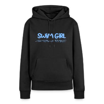 Swimgirl Nageuse - Sweat à capuche Premium bio Femme - noir - Devant - Julia (174cm)