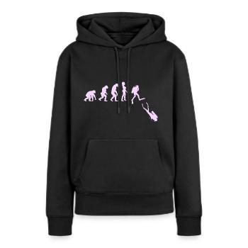 Scuba diving diving diver Evolution Pink - Women’s Premium Organic Hoodie - black - Front - Julia (174cm)