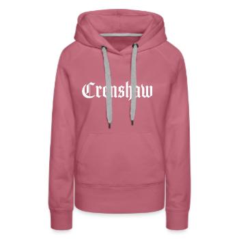 Hip Hop Rap Crenshaw Gangsta Musik Geschenk - Frauen Premium Bio Hoodie - Malve - Vorne - Isabella (175cm)