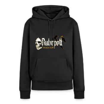 Ruhrpott Tradition Ruhr - Sweat à capuche Premium bio Femme - noir - Devant - Julia (174cm)