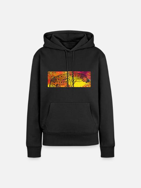 Hyäne - Frauen Premium Bio Hoodie - Schwarz