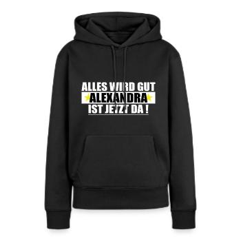 Alexandra Name Vorname Geburtstag - Frauen Premium Bio Hoodie - Schwarz - Vorne - Julia (174cm)