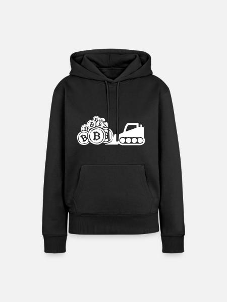 Bitcoin-Gewinn - Frauen Premium Bio Hoodie - Schwarz
