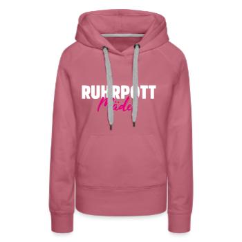 RUHRPOTT GIRLS - Women’s Premium Organic Hoodie - mauve - Front - Isabella (175cm)