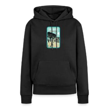 Vila Nova de Gaia: Vue sur Porto - Sweat à capuche Premium bio Femme - noir - Devant - Julia (174cm)