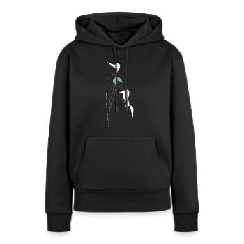 Stilisiertes Familienporträt - Frauen Premium Bio Hoodie - Schwarz - Vorne - Julia (174cm)