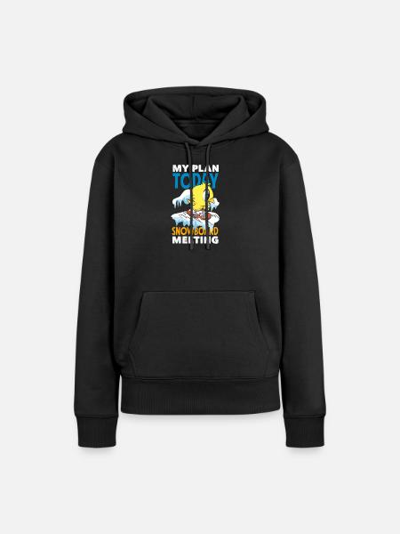 Snowboarden Snowboardtreffen Sessellift - Frauen Premium Bio Hoodie - Schwarz