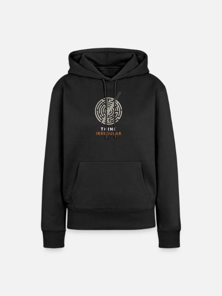 Think Irregular: Labyrinth Leiter - Frauen Premium Bio Hoodie - Schwarz