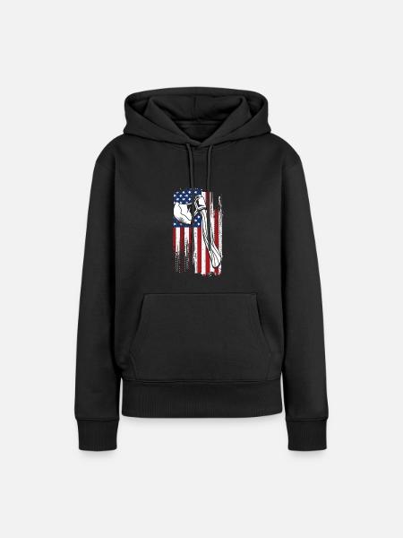 Axt - Frauen Premium Bio Hoodie - Schwarz